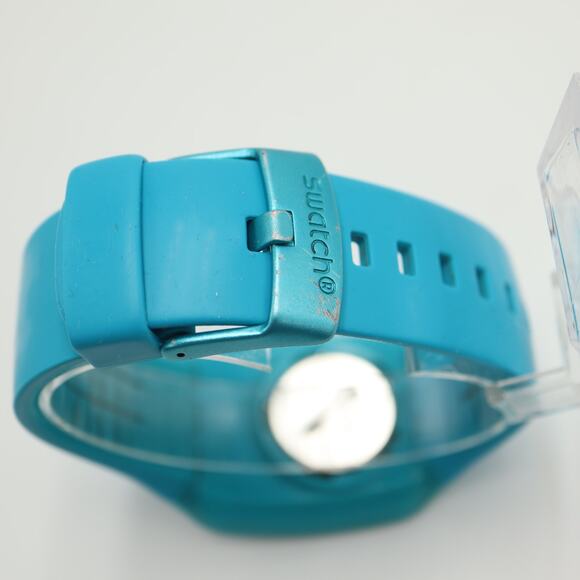 Swatch Touch Blue Digital 39mm Watch Alarm Chrono Timer Silicone w New Battery - Picture 10 of 16